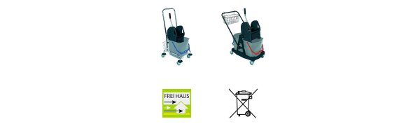 Reinigungswagen und Industriesauger