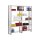 BERT-Lagerregal_SW 20m breit 2m hoch 40cm tief 5 Ebenen 150kg Fachlast verzinkt mit Seitenwand