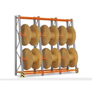 ARTUS - Kabeltrommelregal Breite 1m Höhe 3,5m Tiefe 1000/510 mm für 2 Kabeltrommeln
