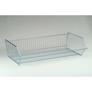 BERT-Gitterkorb aus verzinktem Draht für Regalfeld B x T 1005 x 500 mm