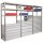 Bert - Schubladenschrank Modul B 1,0m breit 2,0m hoch 50cm tief mit 3 Stahlfachböden und 6x Schubladen, Fachlast 150 kg