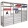 Bert - Schubladenschrank Modul A + B 2,0m breit 2,0m hoch 50cm tief mit 6 Stahlfachböden und 11x Schubladen, Fachlast 350 kg