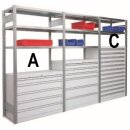 Bert - Schubladenschrank Modul A + C 2,0m breit 2,0m hoch...