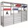 Bert - Schubladenschrank Modul A + C 2,0m breit 2,0m hoch 50cm tief mit 5 Stahlfachböden und 17x Schubladen, Fachlast 250 kg