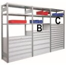 Bert - Schubladenschrank Modul B + C 2,0m breit 2,0m hoch...