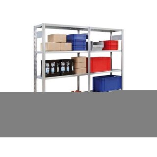 BERT-Lagerregal_beidseitig bedienbar 50m breit 3m hoch 60cm tief 7 Ebenen 350kg Fachlast verzinkt