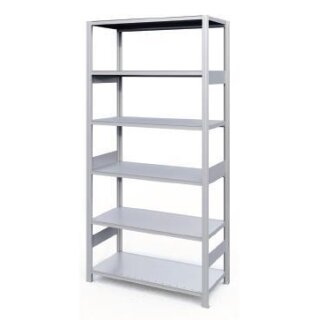 HI280 Fachbodenregal Grundfeld HxBxT 3000 X 1290 X 300mm mit 6 Böden - Rahmen offen - verzinkt