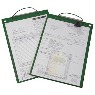Auftragstasche "Premium", DIN A4 mit Klarsichttasche für Kfz-Schein, Grün