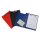 Schreibmappe DIN A4 inkl. ausziehbarer Hakenöse, Klarsichttasche auf der Innenseite, mit Klemmmechanik, Rot