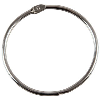 Metall-Klappringe mit aufklappbarem Schnellverschluss, Silber, Durchmesser 76 mm