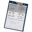 Auftragstasche "Secure", DIN A4 mit Schlüsselfach und Pixelung aus hochfester Klarsichtfolie mit Einreißschutz, Blau