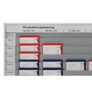Planungstafel mit verstärktem Kunststoffprofil, Grau für Format DIN A4, Schienen 6 (1.580 x 900 mm) unbeschriftet