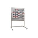 Fahrbare Planungstafel mit Whiteboard, mit Ablageschale...
