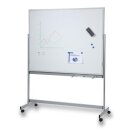 Fahrbare Planungstafel mit Whiteboard, mit Ablageschale...