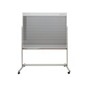 Fahrbare Planungstafel mit Whiteboard, mit Ablageschale für Stifte und Schwamm, Format: 1550 x 1945 mm, 9 Schienen, Grau, Verpackungseinheit: 1 STK