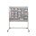 Fahrbare Planungstafel mit Whiteboard Grau mit 9 Schienen, 1.550 x 1.945 mm