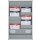 Eichner Werkstattplaner 9019-00205, für 12 x A4, zweireihig, aus Kunststoff, grau, 55,4 x 90 cm mit 6 Schienen