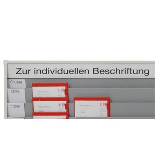 Indexstreifen für Planungstafel, blanko oder individuell beschriftet, Bedruckung individuell, Verpackungseinheit: 1 STZ