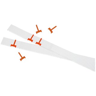 Planungssignale für Einstecktafel aus transparentem Kunststoff, schmal, Orange