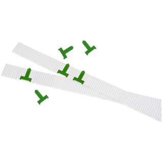 Planungssignale für Einstecktafel, für 1 bzw 2 Planungseinheiten, aus transparentem Kunststoff, Größe breit, Grün, Verpackungseinheit: 1 P/50