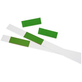 Planungsstreifen für Einstecktafel aus transparentem Kunststoff, 27mm hoch, 76mm breit, Grün
