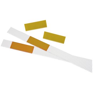 Planungsstreifen für Einstecktafel aus transparentem Kunststoff, 27mm hoch, 76mm breit, Gelb