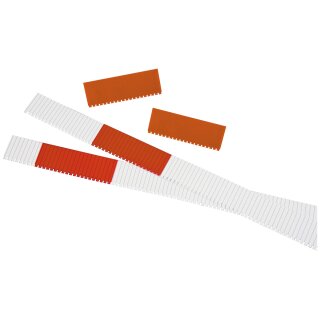 Planungsstreifen für Einstecktafel aus transparentem Kunststoff, 27mm hoch, 76mm breit, Orange