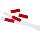 Planungsstreifen für Einstecktafel aus transparentem Kunststoff, 27mm hoch, 76mm breit, Rot