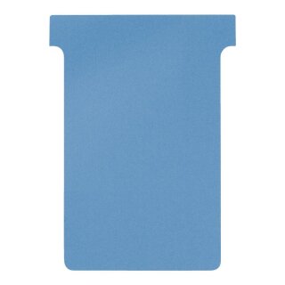 T-Karte, Größe L, unbedruckt, für alle T-Card Systemtafeln, Größe: 94 x 125 mm, Einsteckbreite: 78 mm, Sichthöhe: 17 mm, Blau, Verpackungseinheit: 1 P/100