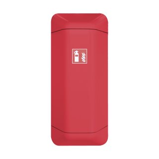 Aufbewahrungsschrank für Feuerlöscher, Farbe Rot, Größe 1.027 x 433 x 225 mm
