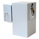 Schlüsselannahmebox zur Sockelmontage inkl. 2 Doppelbartschlüssel, Einwurfrollwalze auf der Vorderseite, Tür auf der Rückseite, Farbe Grau, Maße (H x B x T): 395 x 215 x 175 mm