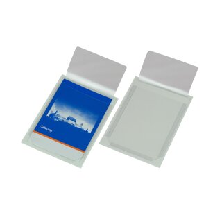 Selbstklebe-Dehnfaltentasche mit gerader Verschlußklappe, DIN A5, Transparent