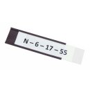 Etikettenhalter aus magnetischem C-Profil inkl. Papiereinlage und transparenter Klarsichtfolie, Schwarz, Format 30 x 100 mm