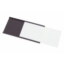 Etikettenhalter aus magnetischem C-Profil inkl. Papiereinlage und transparenter Klarsichtfolie, Schwarz, Höhe 50 mm
