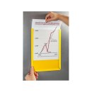Magnet-Sichttasche, DIN A6, aus Hart-PVC, mit Magnetstreifen auf der Rückseite, Ausrichtung quer, Maße B x H x T 154 x 114 x 3 mm, Rot, Verpackungseinheit: 1 P/10