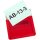 Magnet-Sichttasche, DIN A6, aus Hart-PVC, mit Magnetstreifen auf der Rückseite, Ausrichtung quer, Maße B x H x T 154 x 114 x 3 mm, Rot, Verpackungseinheit: 1 P/10