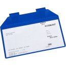 PVC Dokumentenhülle mit magnetischen Schlaufen ohne Regenschutzklappe, Blau, Format DIN A6, Maße 110 x 220 mm