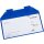 PVC Dokumentenhülle mit magnetischen Schlaufen ohne Regenschutzklappe, Blau, Format DIN A6, Maße 110 x 220 mm