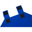 PVC Dokumentenhülle mit magnetischen Schlaufen mit Regenschutzklappe, Blau, Format DIN A4, Maße 225 x 305 mm