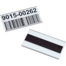 Magnetischer Etikettenhalter aus PVC, Transparent, Maße 25 x 100 mm
