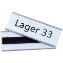 Magnetischer Etikettenhalter aus PVC, Transparent, Maße 38 x 100 mm