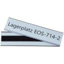 Magnetischer Etikettenhalter aus PVC, Transparent, Maße 54 x 200 mm