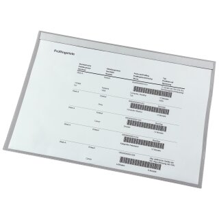 Transparente Sichthülle mit Magnetstreifen zur Kennzeichnung von Regalen, Transparent, DIN A3 quer, Maße 316 x 436 mm