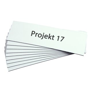 Magnet-Lagerschild zur Beschriftung mit Permanent-Markern, Weiß, Größe 20 x 60 mm