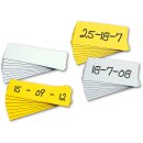 Magnet-Lagerschild zur Beschriftung mit Permanent-Markern, Gelb, Größe 20 x 60 mm