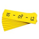 Magnet-Lagerschild zur Beschriftung mit Permanent-Markern, Gelb, Größe 20 x 75 mm