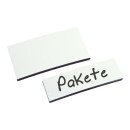 Magnet-Lagerschild zur Beschriftung mit Permanent-Markern, Weiß, Größe 20 x 100 mm