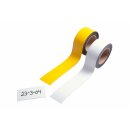 Magnet-Lagerschild zur Beschriftung mit Permanent-Markern, Gelb, Breite 40 mm