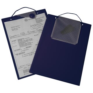 Auftragstasche "Magnetic", DIN A4 inkl. Schlüsselfach aus gewebeverstärkter Folie, Magnetverschluss, Blau