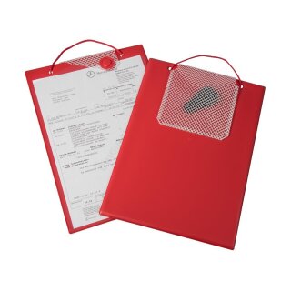 Auftragstasche "Magnetic", DIN A4, inkl Schlüsselfach aus gewebeverstärkter Folie, Magnetverschluss, Rot, Verpackungseinheit: 10 STK